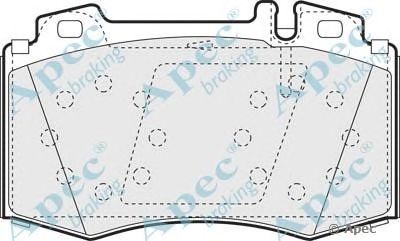 APEC BRAKING pad1153 -  Комплект тормозных колодок, дисковый тормоз